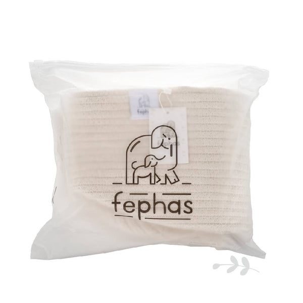 FEPHAS Rope Diaper Caddy- Off-white