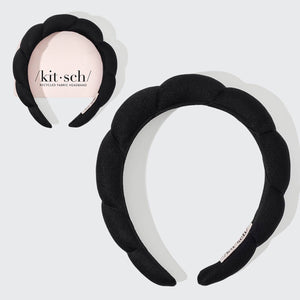 KITSCH Recycled Fabric Puffy Headband 1pc- Black