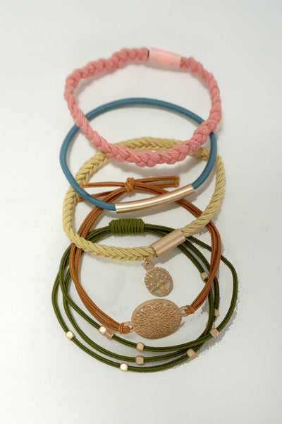 JOSSLYN BOHO DUAL FUNCTION KNOT BRACELET HAIR TIES