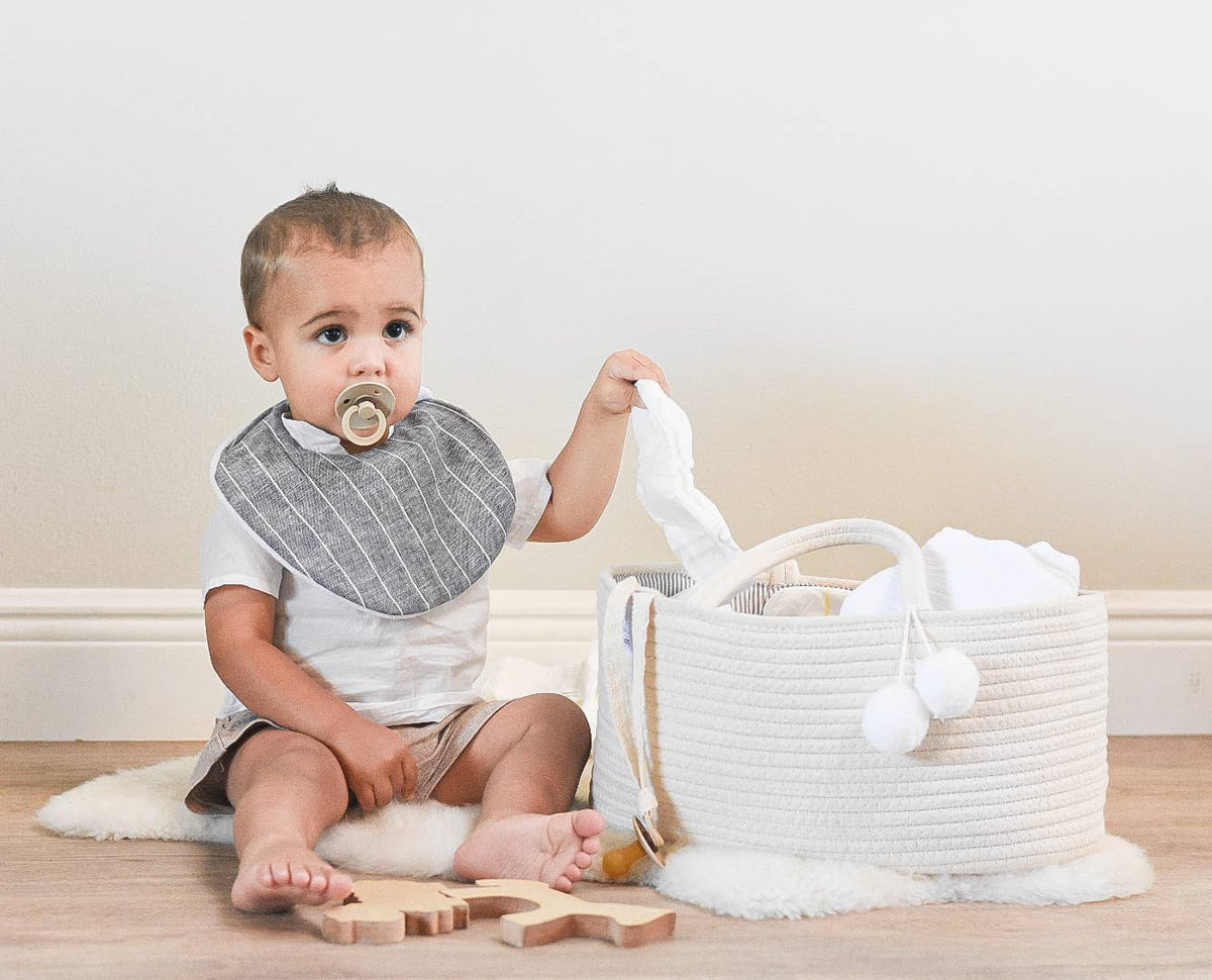 FEPHAS Rope Diaper Caddy/ Beige