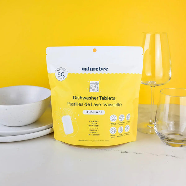 NATURE BEE Dishwasher Tablets Lemon | MADE IN CANADA | Nature Bee