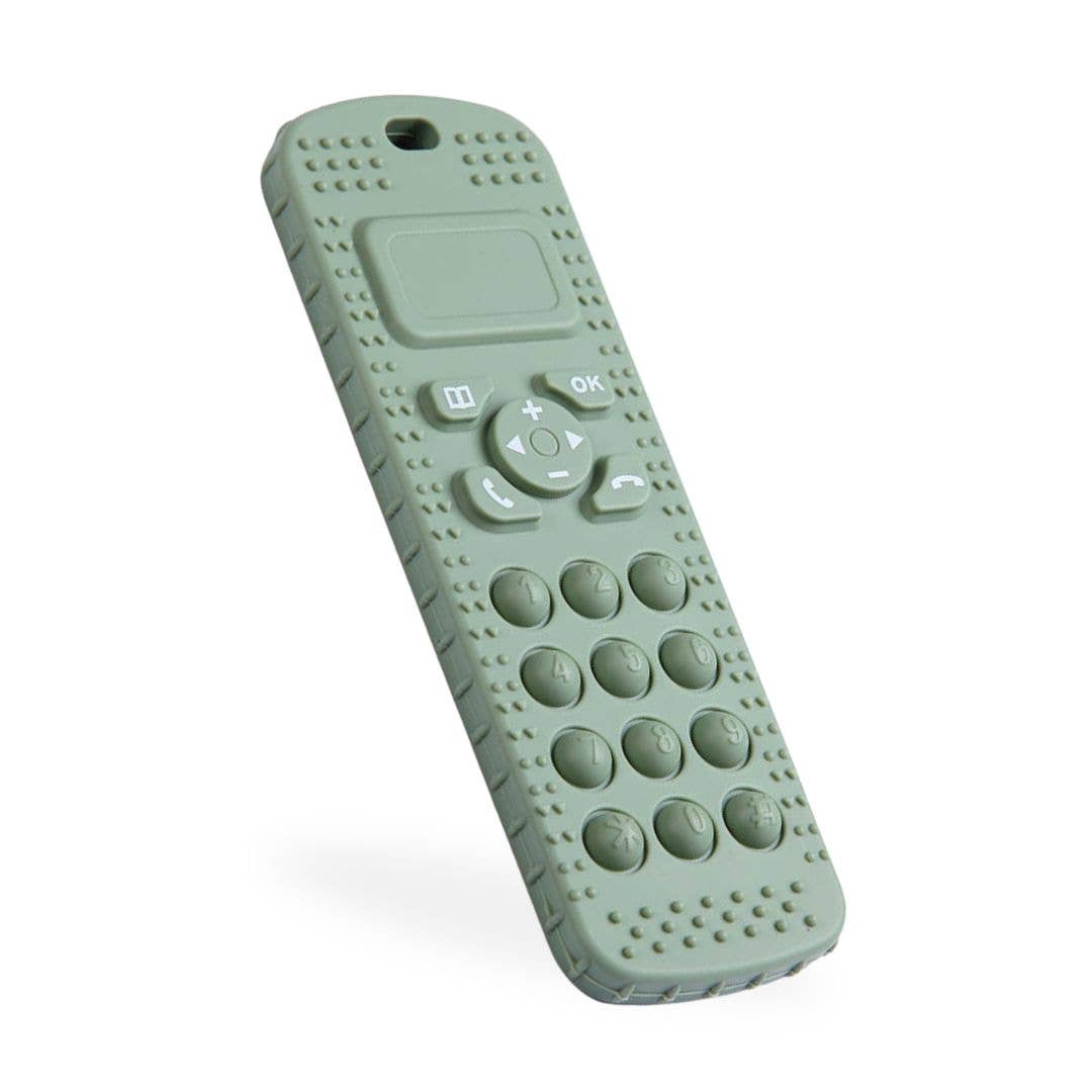 Baby bliss Sensory Popper Teether Phone - Sage