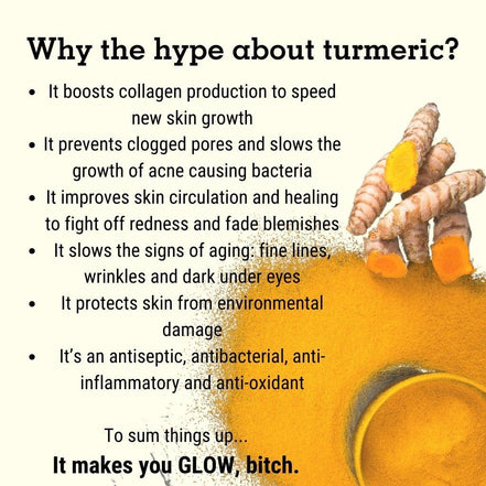 Badgerface Brightening Clay Face Mask. Turmeric Skincare. Anti-Aging