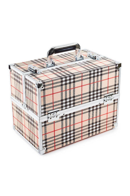 Romantic Beauty CCB-205 Makeup Tool Box Check Print - 1pc