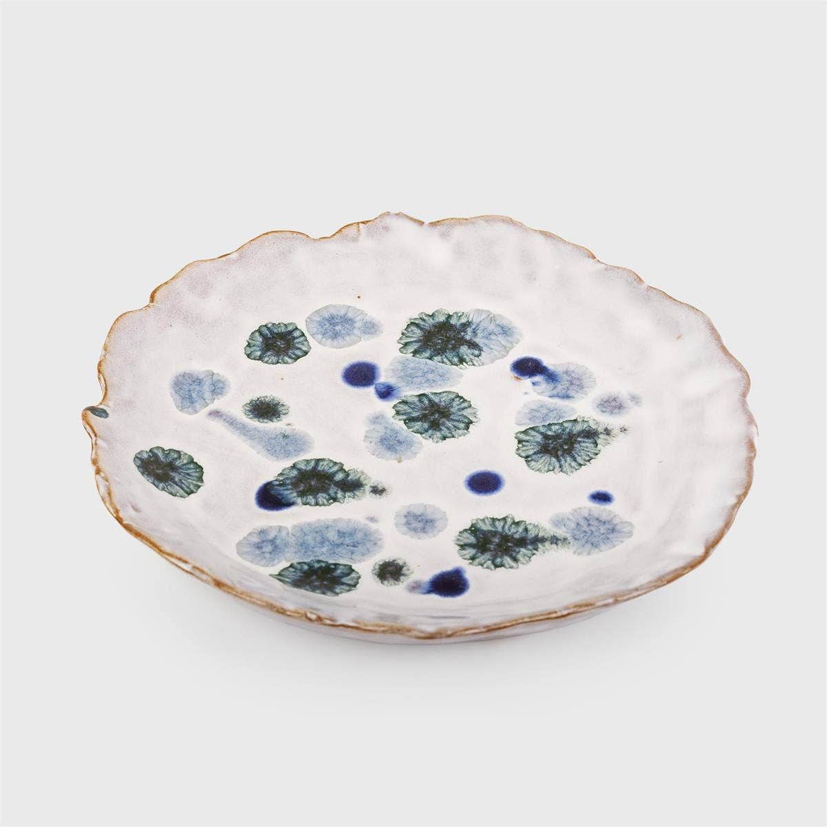 TRUU Mottled Glaze Ceramic Plate, 5.51x5.31x0.79