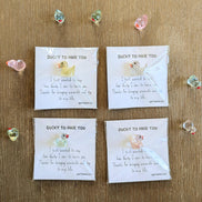 UPLIFTED INK Ducky to Have You Card with Duck Figurine & Custom Message