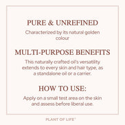 Plant of Life Jojoba Oil | Organic | Skin, Hair, DIY | 100% Pure | Size