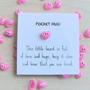UPLIFTED Pocket Hug Mini Card - Handmade Keepsake with Personal Note