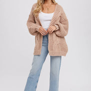 BLUIVY CHUNKY CABLE CARDIGAN
