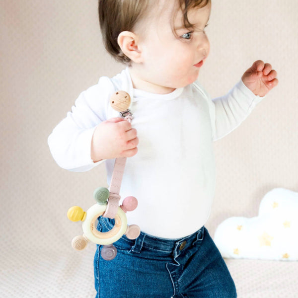 Baby bliss Teether Ring - Pink Tones