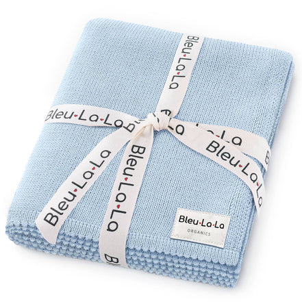 Bleu La La 100% Organic Luxe Baby Blanket