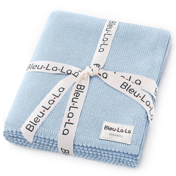 Bleu La La 100% Organic Luxe Baby Blanket