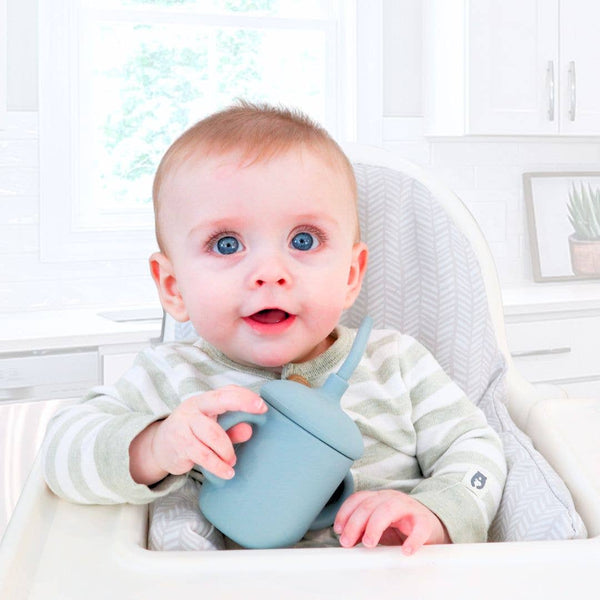 Baby bliss Sippy Cup with Straw, Spill-Proof & Anti-Stain - Almond
