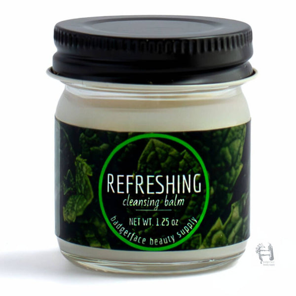 Badgerface Green Tea Face Cream. Refreshing Cleansing Balm.