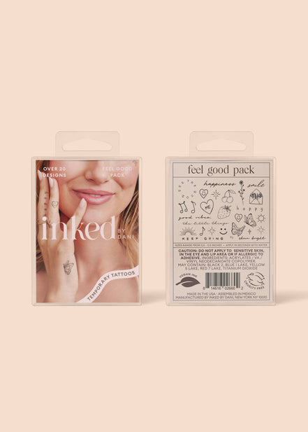 INKED BY DANI Feel Good Temporary Tattoo Pack