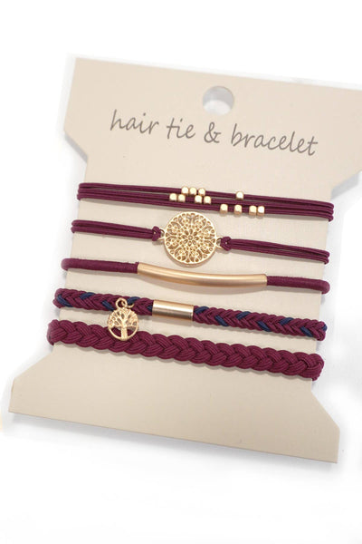 JOSSLYN BOHO DUAL FUNCTION KNOT BRACELET HAIR TIES