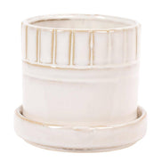 Truu Design Stylish Petra Ceramic Planter with Saucer
