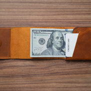 Leather Cash Wallet, Vertical Minimalist Wallet, 2026 wallet