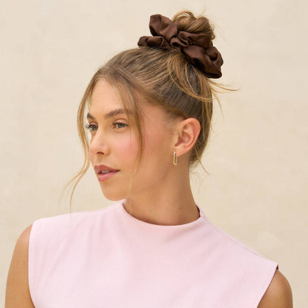 KITSCH Black & Chocolate Oversized Scrunchies