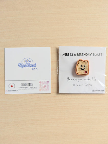 UNLIFTED INK Birthday Toast Card – Cute Mini Toast Pun Card 