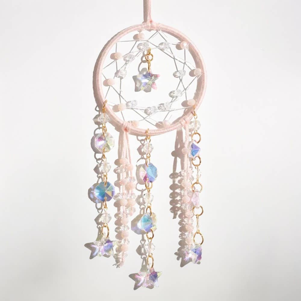 Crystolver Woven round/moon Suncatcher Hanging