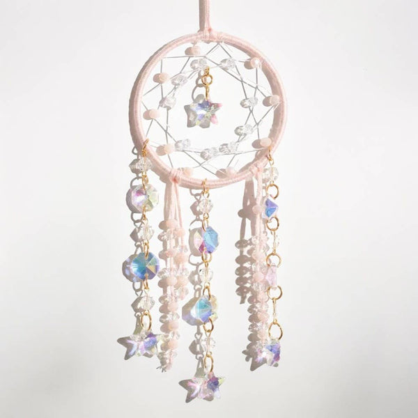 Crystolver Woven round/moon Suncatcher Hanging