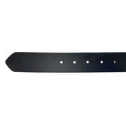 GREENWOOD LEATHER Leather Black Belt with Black Buckle