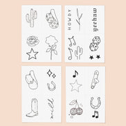 INKED BY DANI Disco Cowgirl Temporary Tattoo Pack