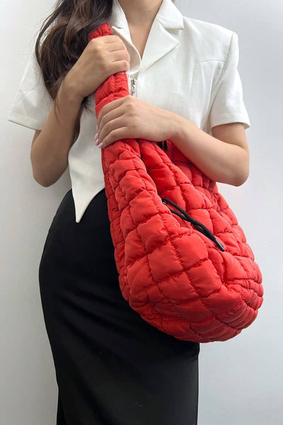 24 POPS Oversized Quilted Carryall Crossbody Bag