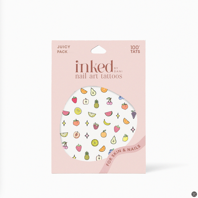 INKED BY DANI Juicy Nail Art Temporary Tattoo Pack
