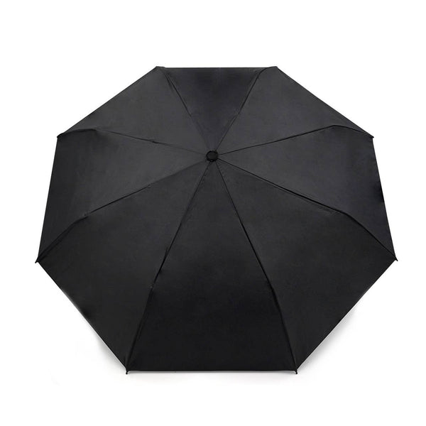 SELINI Compact Solid Black Travel Umbrella