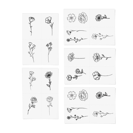 INKED BY DANI Blooming Temporary Tattoo Pack