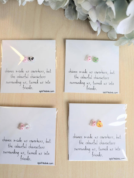 UNLIFTED INK Coworker BFF Card with 2 Mini Figurines & Custom Message