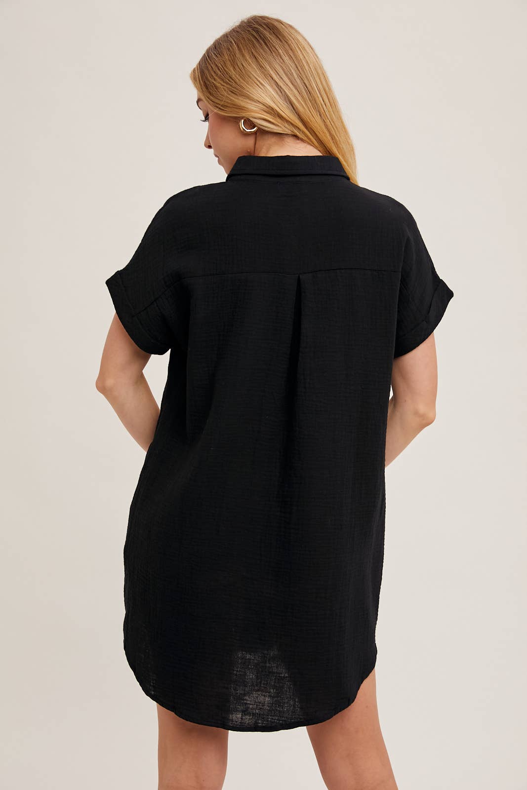 BLUIVY BUTTON UP SHIRT DRESS WITH POCKET
