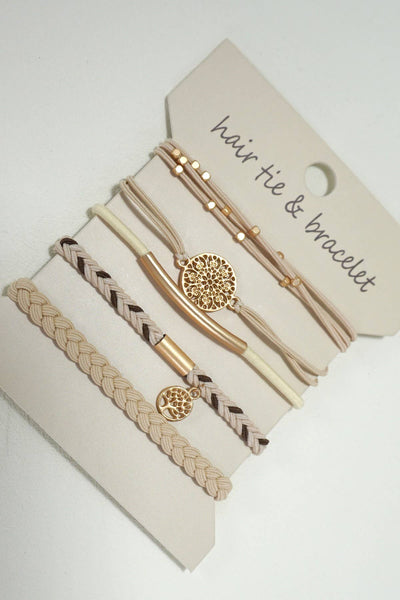 JOSSLYN BOHO DUAL FUNCTION KNOT BRACELET HAIR TIES