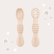 Baby bliss Infant Training Spoons for Self Feeding - Almond