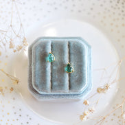 Oh So Lovely Emerald Tear Drop Stud Earrings