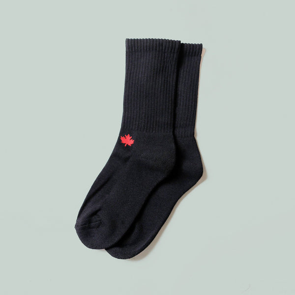 MUTTONHEAD Bamboo Crew Sock - Canada Leaf