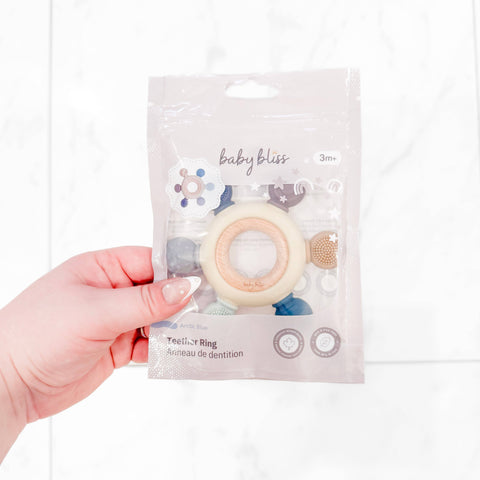 Baby Bliss Teether Ring - Blue Tones