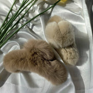 Lady June Plush French Hair Claw, Fluffy Hair Clips, Fuzzy Hair Clips