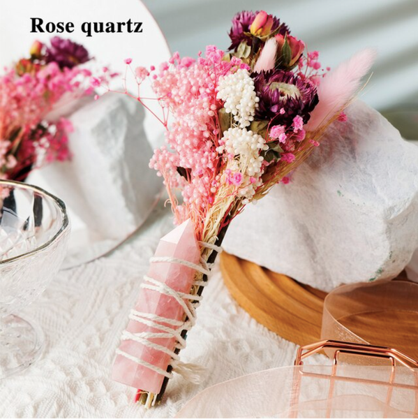 Crystolver Crystal Wand   Bouquet Flower