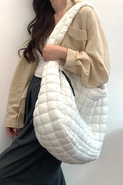 24 POPS Oversized Quilted Carryall Crossbody Bag