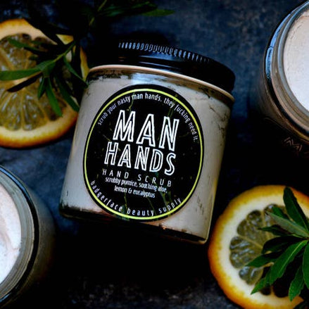 Badgerface Hand Scrub for Men. Pumice Scrub. Gift for Him.