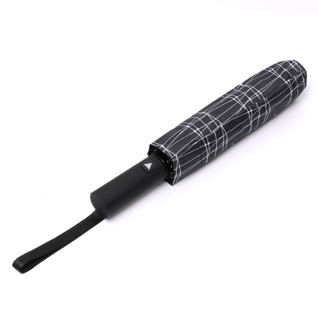 SELINI Compact Black/White Line-auto open umbrella-UM3224-BK
