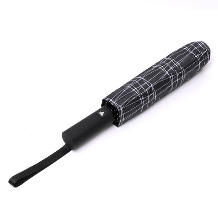 SELINI Compact Black/White Line-auto open umbrella-UM3224-BK