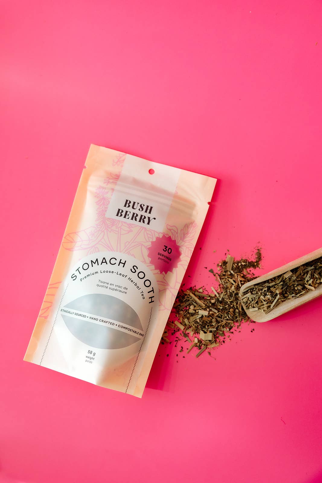 BLUSH BERRY Organic Stomach Soothing Loose Leaf Tea