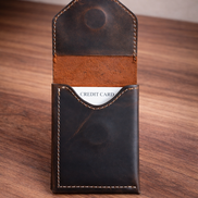 Leather Cash Wallet, Vertical Minimalist Wallet, 2026 wallet