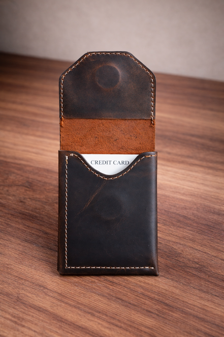 Leather Cash Wallet, Vertical Minimalist Wallet, 2026 wallet