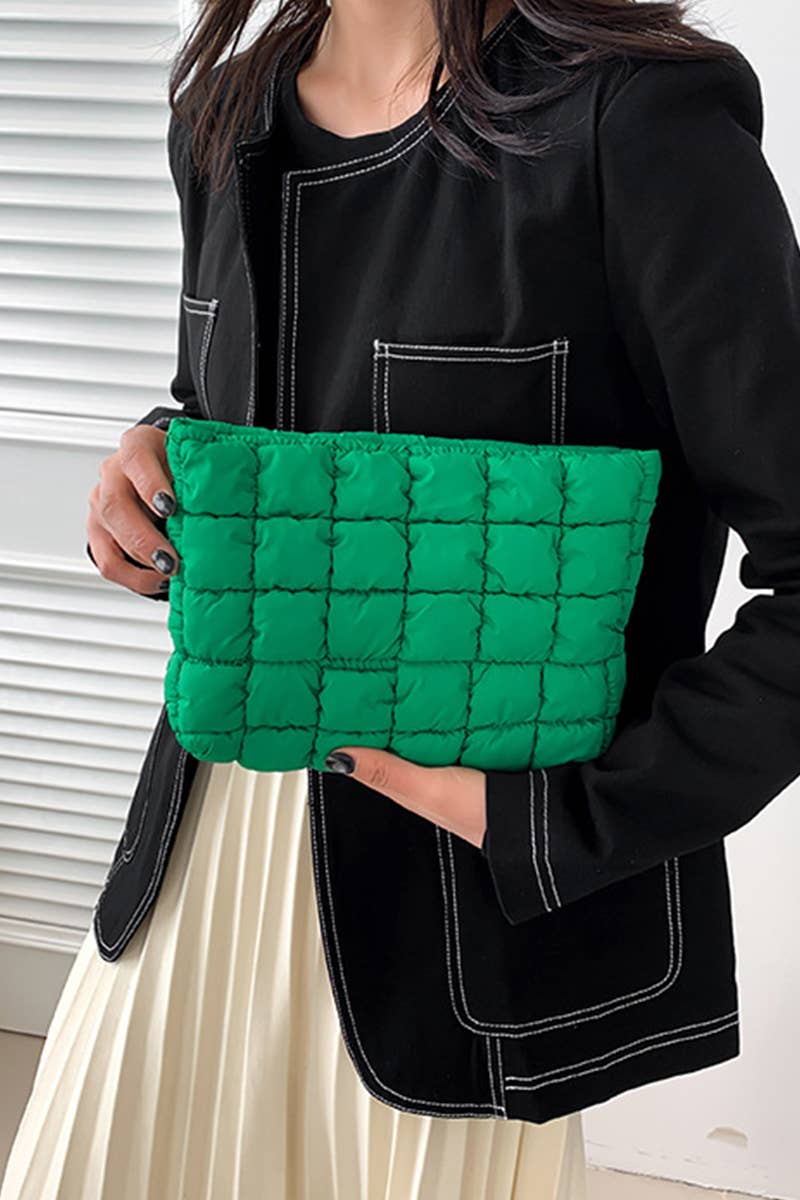24 POPS Quilted Cosmetic Makeup Pouch Clutch Bag