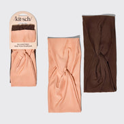 KITSCH Recycled Fabric Wide Twist Headbands 2pc Set- Rosewood